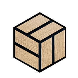 Akustický lamelový panel HEXAGON Dub dýhovaný