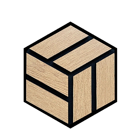 Akustický lamelový panel HEXAGON Dub dýhovaný