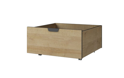 Detská posteľ s úložným priestorom a kontajnerom NN13 L/P (bez matraca) grafit/dub riviera 203x114x80