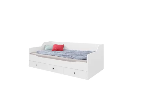 Detská posteľ s úložným priestorom BE13 (bez matraca) biela 204x94x75