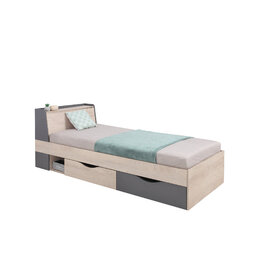 Detská posteľ s úložným priestorom DL14 L/P (bez matraca) dub/antracit 230x94x85