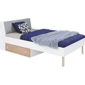Detská posteľ s úložným priestorom FR15 L/P (bez matraca) biela/dub artisan/šedá 229x124x81
