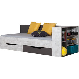 Detská posteľ Tablo 12A L/P (bez matraca) grafit/enigma 204x75x94