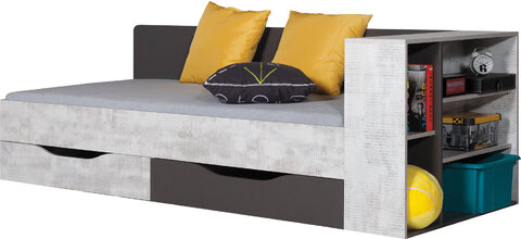 Detská posteľ Tablo 12A L/P (bez matraca) grafit/enigma 204x75x94