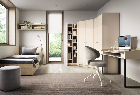 Knižnica AE04 piesková 55x42x195