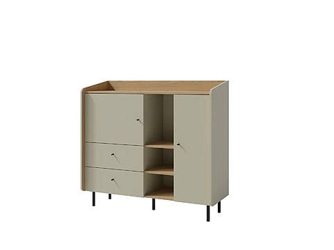 Komoda AE08 eukalyptus 125x42x115