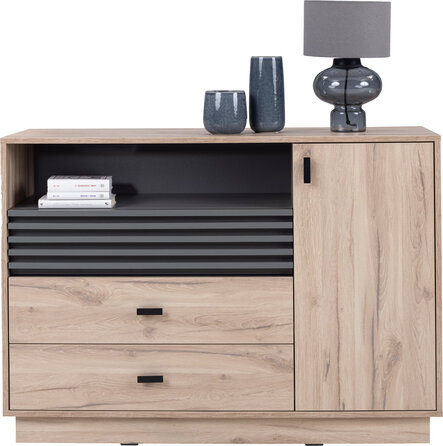 Komoda AL07 dub estana/antracit 120x40x85