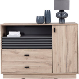 Komoda AL07 dub estana/antracit 120x40x85