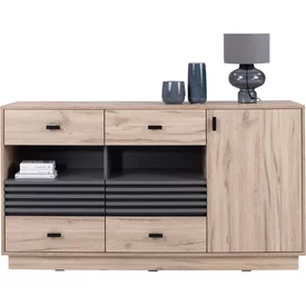 Komoda AL08 dub estana/antracit 155x40x85