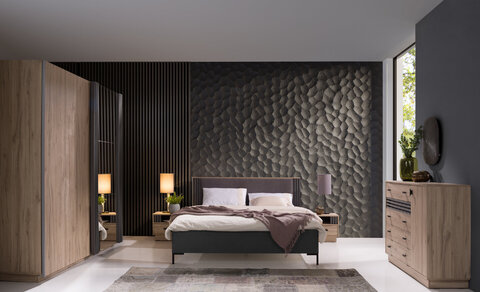 Komoda AL17 dub estana/antracit 135x40x95