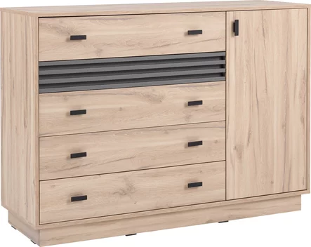 Komoda AL17 dub estana/antracit 135x40x95