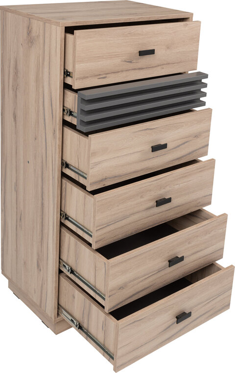 Komoda AL18 dub estana/antracit 60x40x120