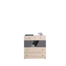 Komoda DL10 dub/antracit 90x40x95