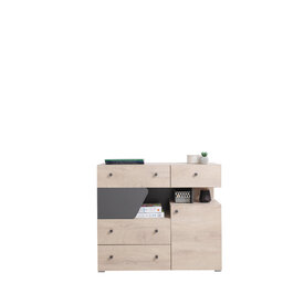 Komoda DL11 dub/antracit 110x40x95