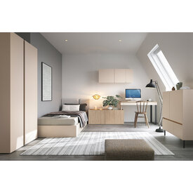 Komoda LC07 piesková/dub olejovaný 150x40x105