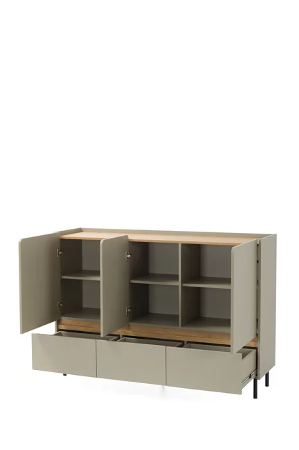 Komoda LC07 piesková/dub olejovaný 150x40x105