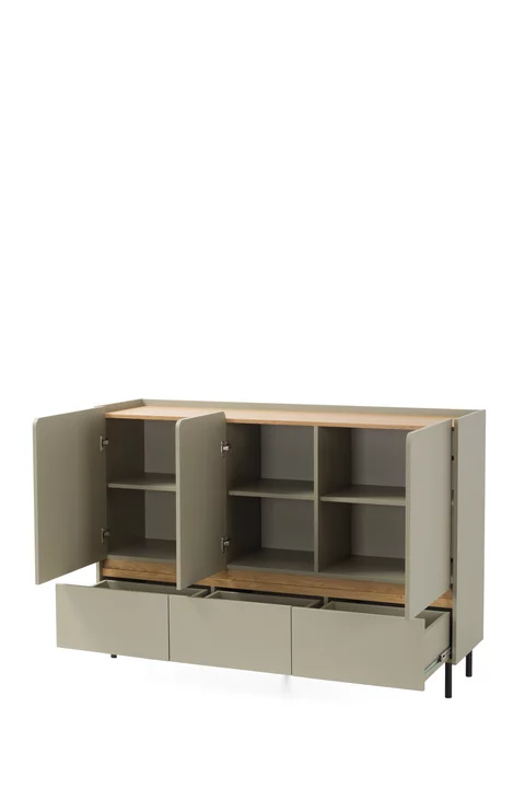 Komoda LC07 piesková/dub olejovaný 150x40x105