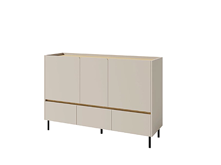 Komoda LC07 piesková/dub olejovaný 150x40x105