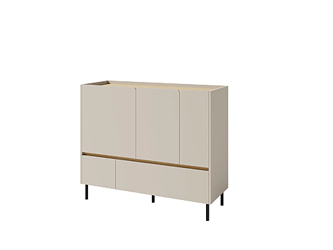 Komoda LC08 piesková/dub olejovaný 120x40x105