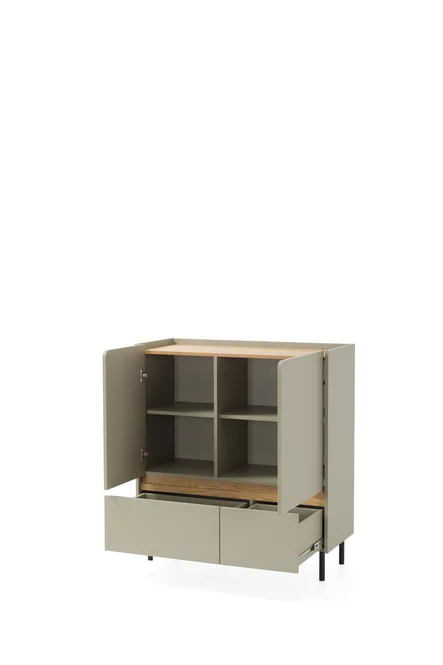 Komoda LC09 piesková/dub olejovaný 95x40x105