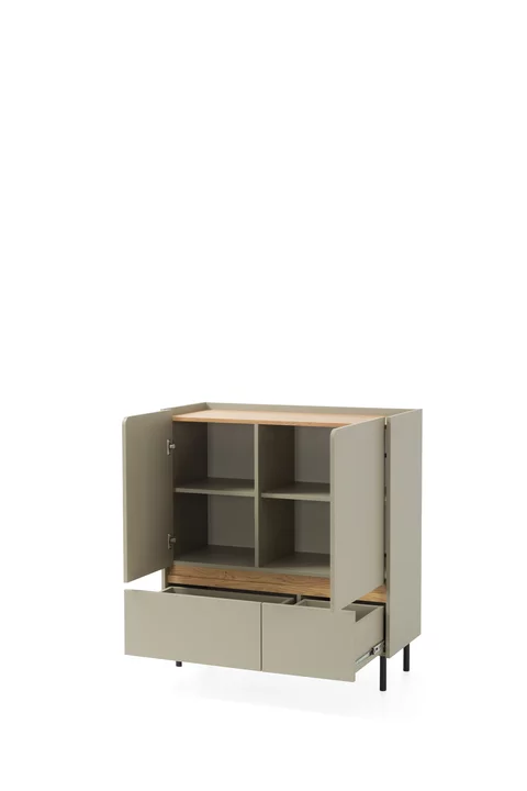 Komoda LC09 piesková/dub olejovaný 95x40x105