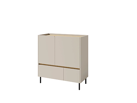 Komoda LC09 piesková/dub olejovaný 95x40x105
