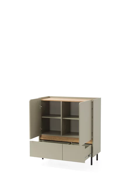 Komoda LC09 piesková/dub olejovaný 95x40x105
