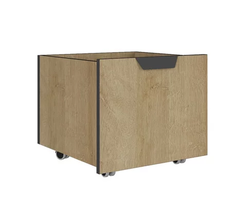 Komoda s kontajnerom NN08 grafit/dub riviera 90x40x85