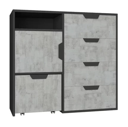 Komoda s kontajnerom NN08 grafit/enigma 90x40x85