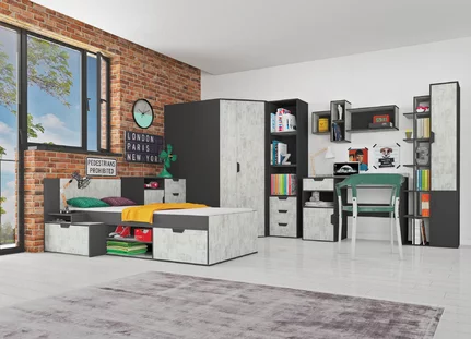 Komoda s kontajnerom NN08 grafit/enigma 90x40x85