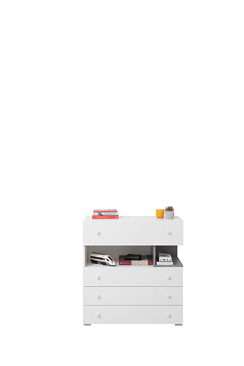 Komoda Sigma 11 biela/betón 85x90x40