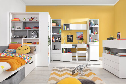 Komoda Sigma 12 biela/betón 110x90x40