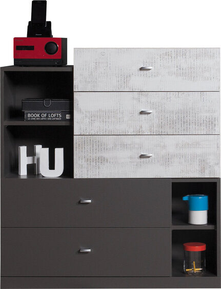 Komoda Tablo 7 grafit/enigma 90x100x40