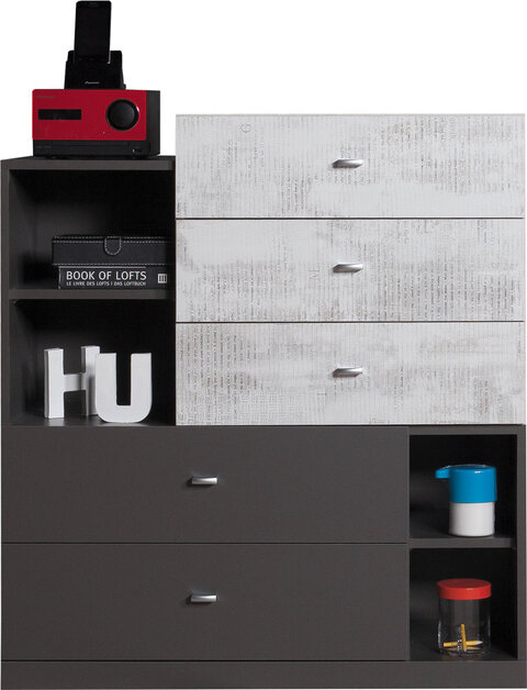 Komoda Tablo 7 grafit/enigma 90x100x40