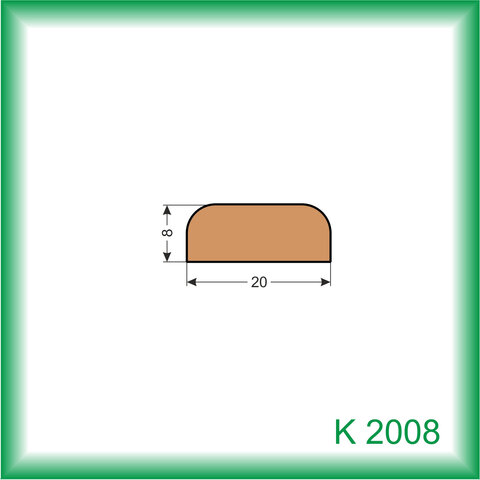 Krycia lišta - K2008 /na objednávku - min. odber 100 m