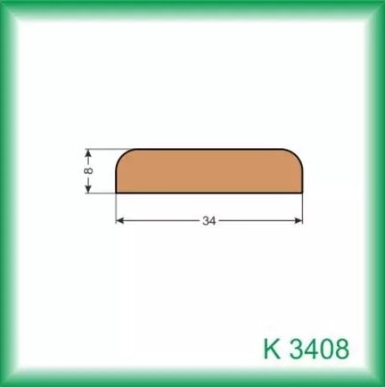 Krycia lišta - K3408 /na objednávku - min. odber 100 m