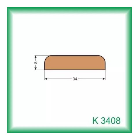 Krycia lišta - K3408 /na objednávku - min. odber 100 m