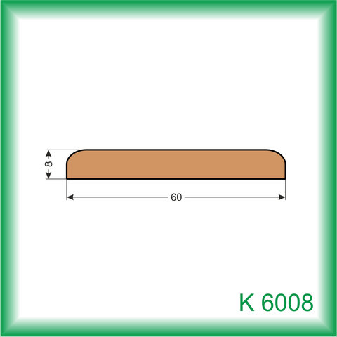 Krycia lišta - K6008 /na objednávku - min. odber 100 m