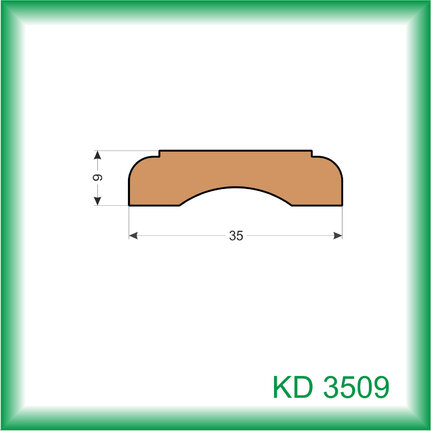 Krycia lišta - KD3509 /na objednávku - min. odber 100 m