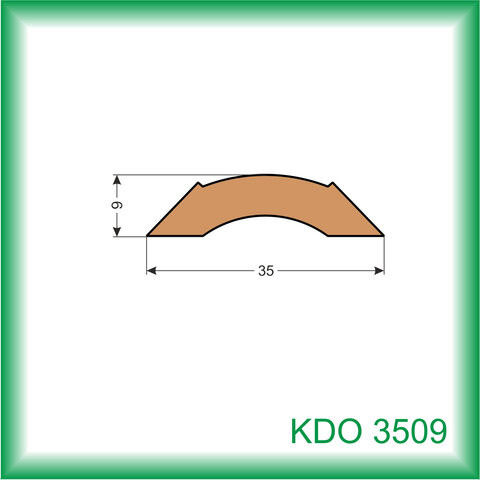 Krycia lišta - KDO3509 /na objednávku - min. odber 100 m