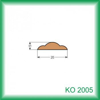 Krycia lišta - KO2005 /na objednávku - min. odber 100 m