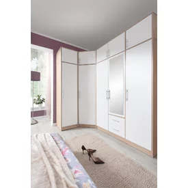 Nadstavec na šatníkovú skriňu Smart 2 biela/dub sonoma 150x40x56
