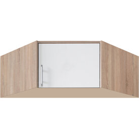 Nadstavec na šatníkovú skriňu Smart 4 L/P biela/dub sonoma 95x40x95