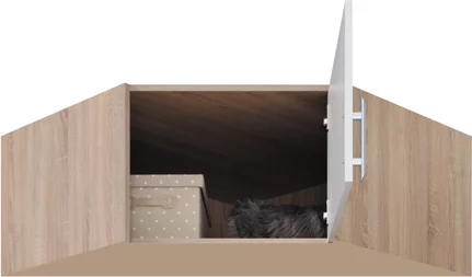 Nadstavec na šatníkovú skriňu Smart 4 L/P biela/dub sonoma 95x40x95