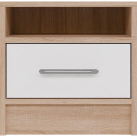 Nočný stolík Smart 9 L/P biely/dub sonoma 40x40x35