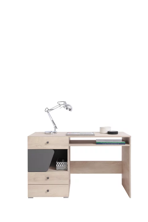 Písací stôl DL09 dub/antracit 125x55x76