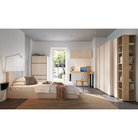 Písací stôl LC11 piesková/dub olejovaný 125x63x74,5