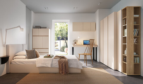 Písací stôl LC11 piesková/dub olejovaný 125x63x74,5