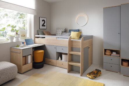 Písací stôl OR05 platinovo sivá/dub sušienkový 120x55x83