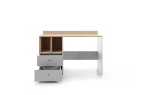 Písací stôl OR05 platinovo sivá/dub sušienkový 120x55x83